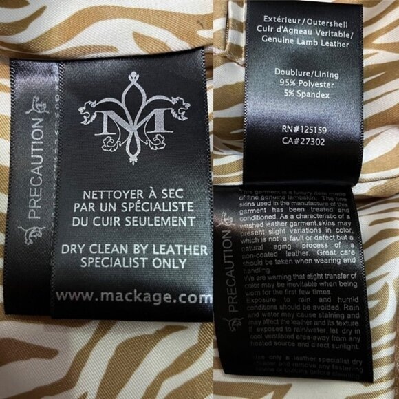 Aritzia Mackage Cropped Leather Moto Jacket Women Size Medium - Picture 12 of 12